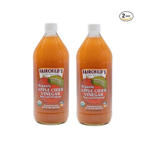 Fairchild's Apple Cider Vinegar - Organic Raw & Unfiltered | 32 FZ (Two Pack)