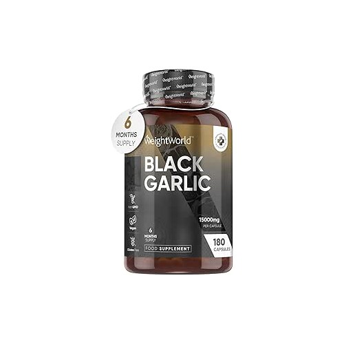 Weight World Black Garlic Capsules - 15000 Mg | 6 Months Supply