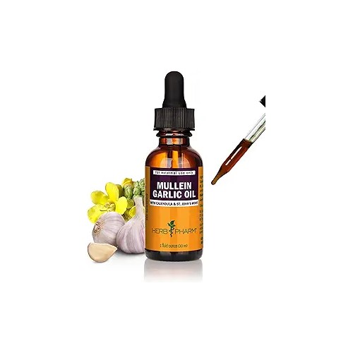 Herb Pharm Mullein Garlic Herbal Oil - 1 Ounce