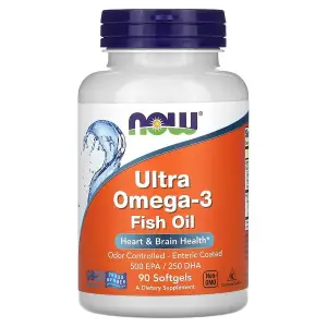 NOW Foods Ultra Omega-3 Fish Oil 500 EPA / 250 DHA - 180 Softgels