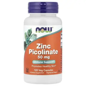 NOW Foods Zinc Picolinate 50mg -30 /60and 120 Veg Capsules