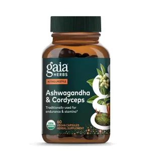 Gaia Ashwagandha & Cordyceps 60 vegan Capsules